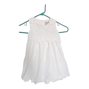 Tahari Girl Cotton Cute White Dress